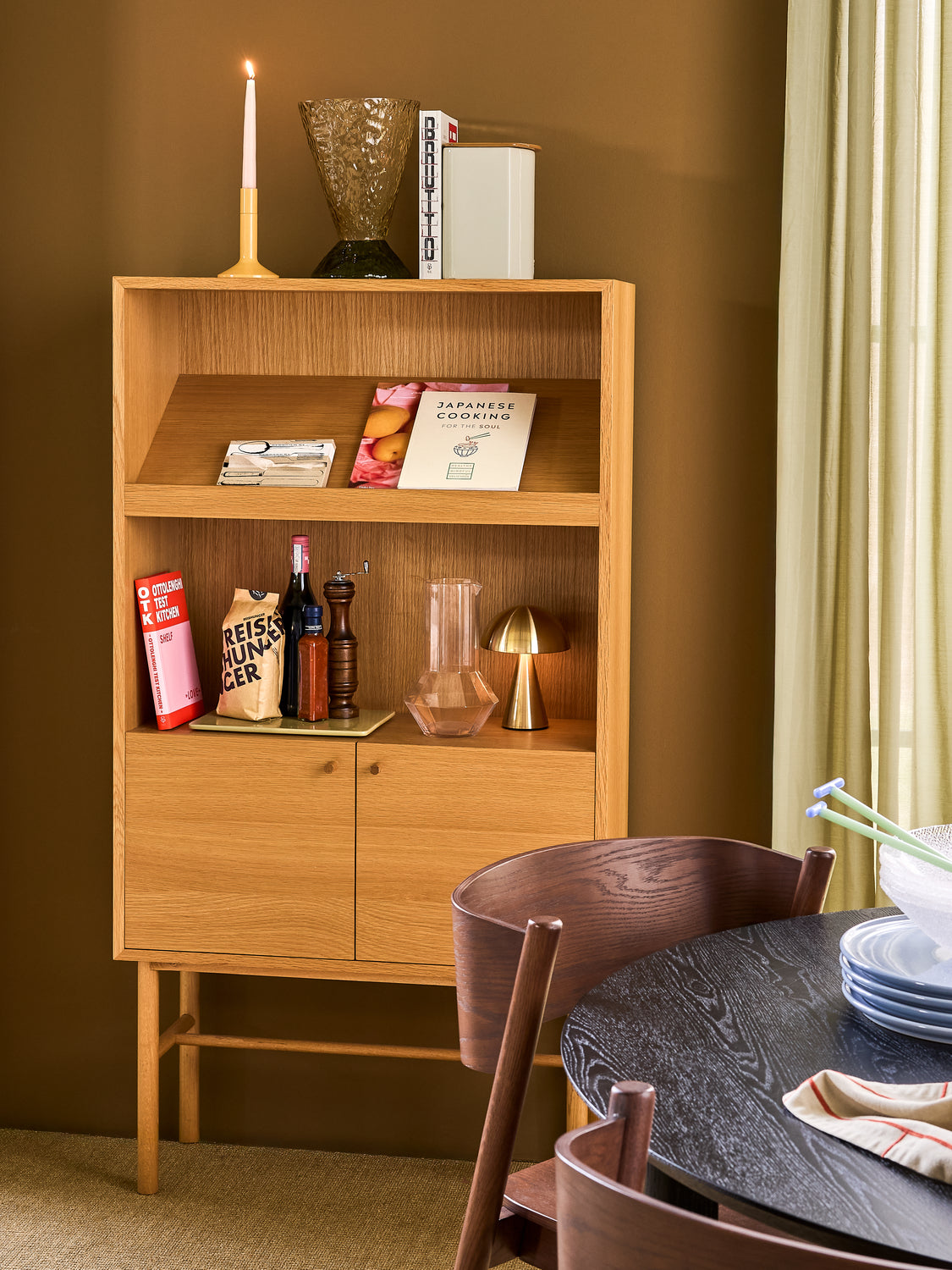 Oblique Spisestol Brun - 55x51xh80cm