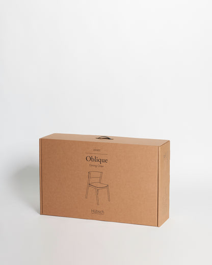 Oblique Spisestol Sort - 55x51xh80cm