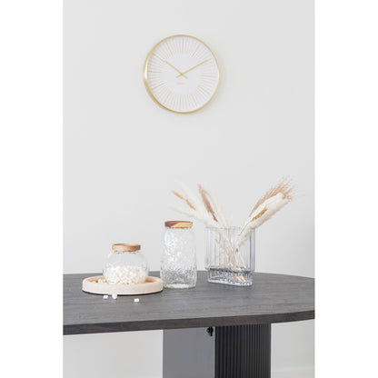 Vægur, aluminium, guld, lydløs&lt;br&gt;ø40 cm