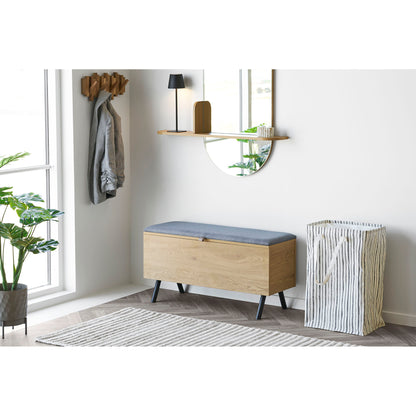 Argos Vasketøjskurv - Vasketøjskurv, stof, beige/sort 38x28x58 cm