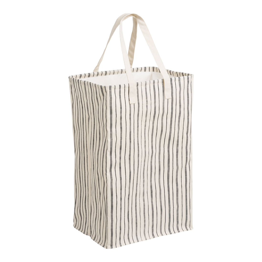Argos Vasketøjskurv - Vasketøjskurv, stof, beige/sort 38x28x58 cm
