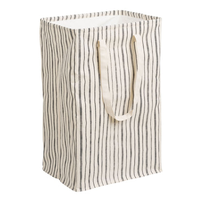 Argos Vasketøjskurv - Vasketøjskurv, stof, beige/sort 38x28x58 cm