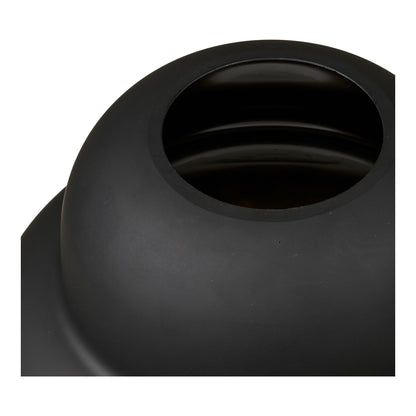 Vase - Vase, mundblæst glas, sort ø21x20 cm