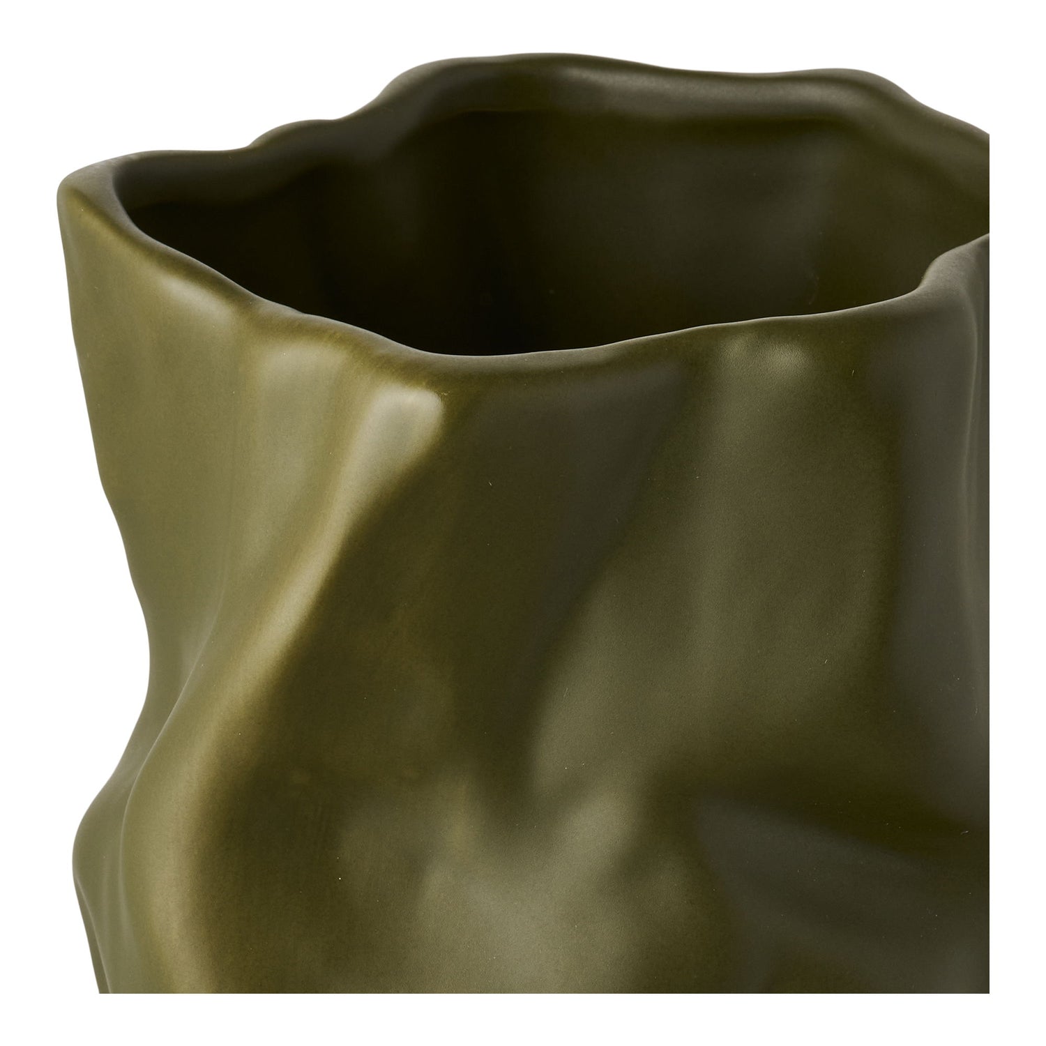 Vase - Vase, keramik, grøn ø15x25,5 cm