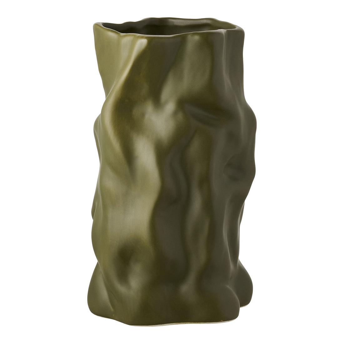Vase - Vase, keramik, grøn ø15x25,5 cm