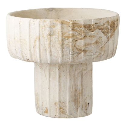 Vase - Vase, cement, brun/beige ø20,5x18,5 cm