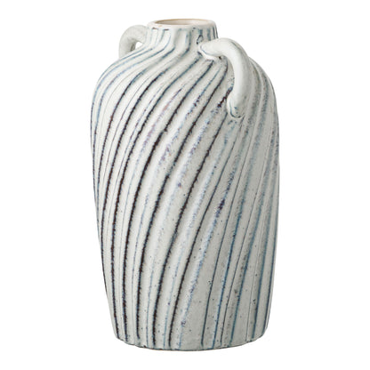Vase - Vase, keramik, blå 15,5x14x22 cm