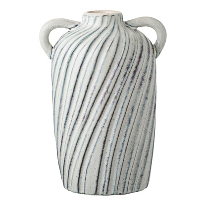 Vase - Vase, keramik, blå 15,5x14x22 cm