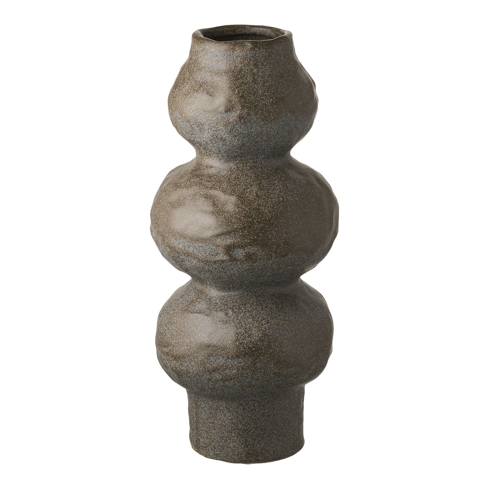 Vase - Vase, keramik, mørkegrå ø14,5x33,5 cm