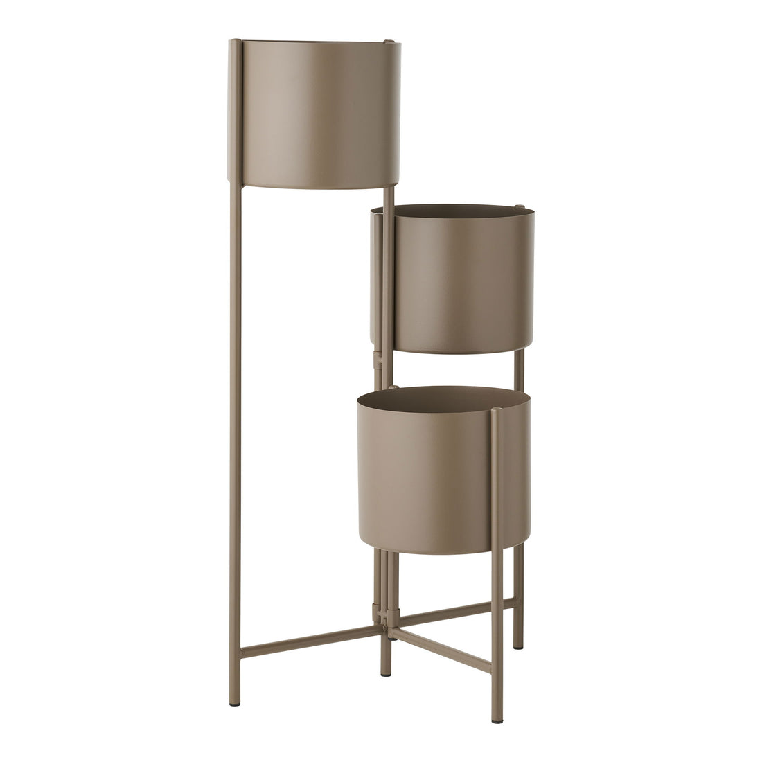 Urtepotte - Urtepotte, stål, brun 22,5x23x75,5 cm