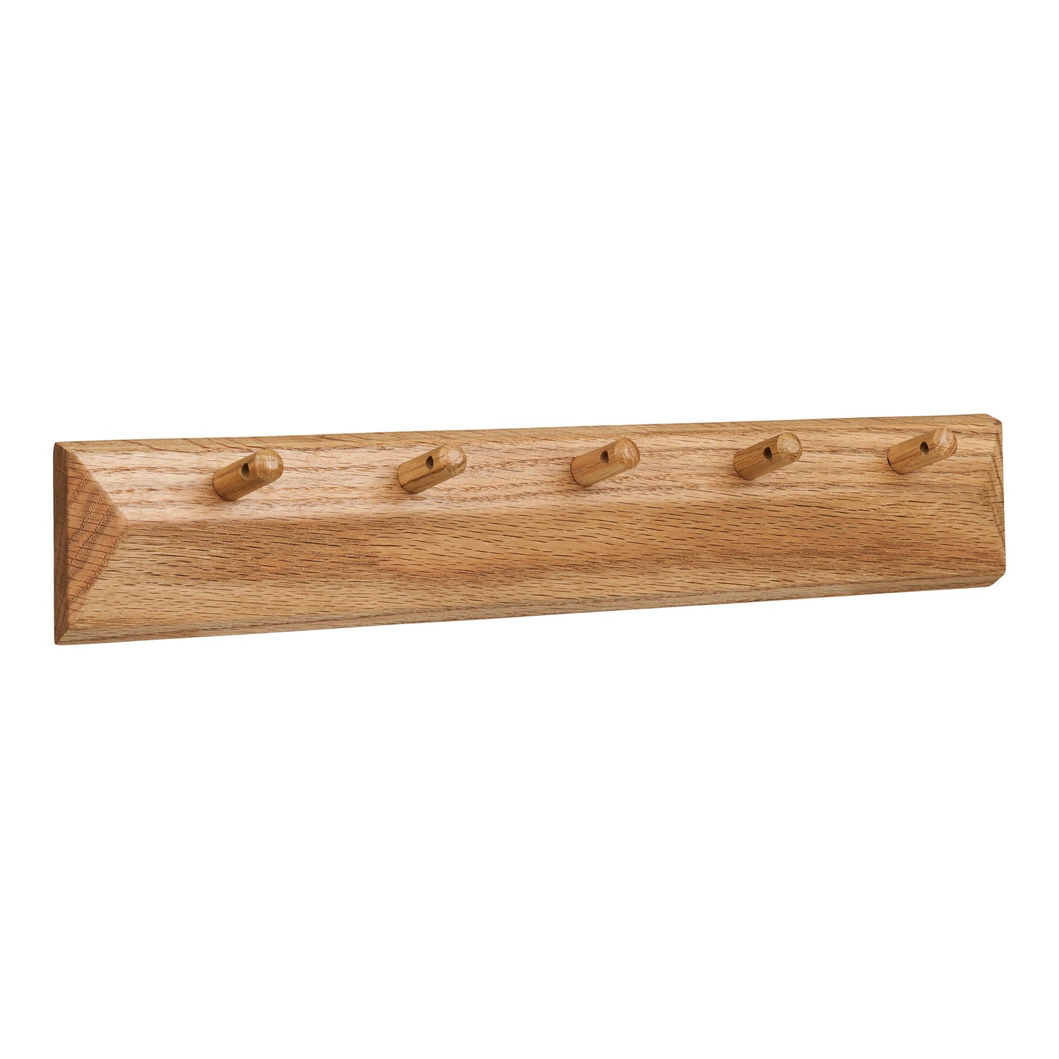 Barco Knagerække med 5 knager - Knagerække med 5 knager, egetræ 50x8,5 cm