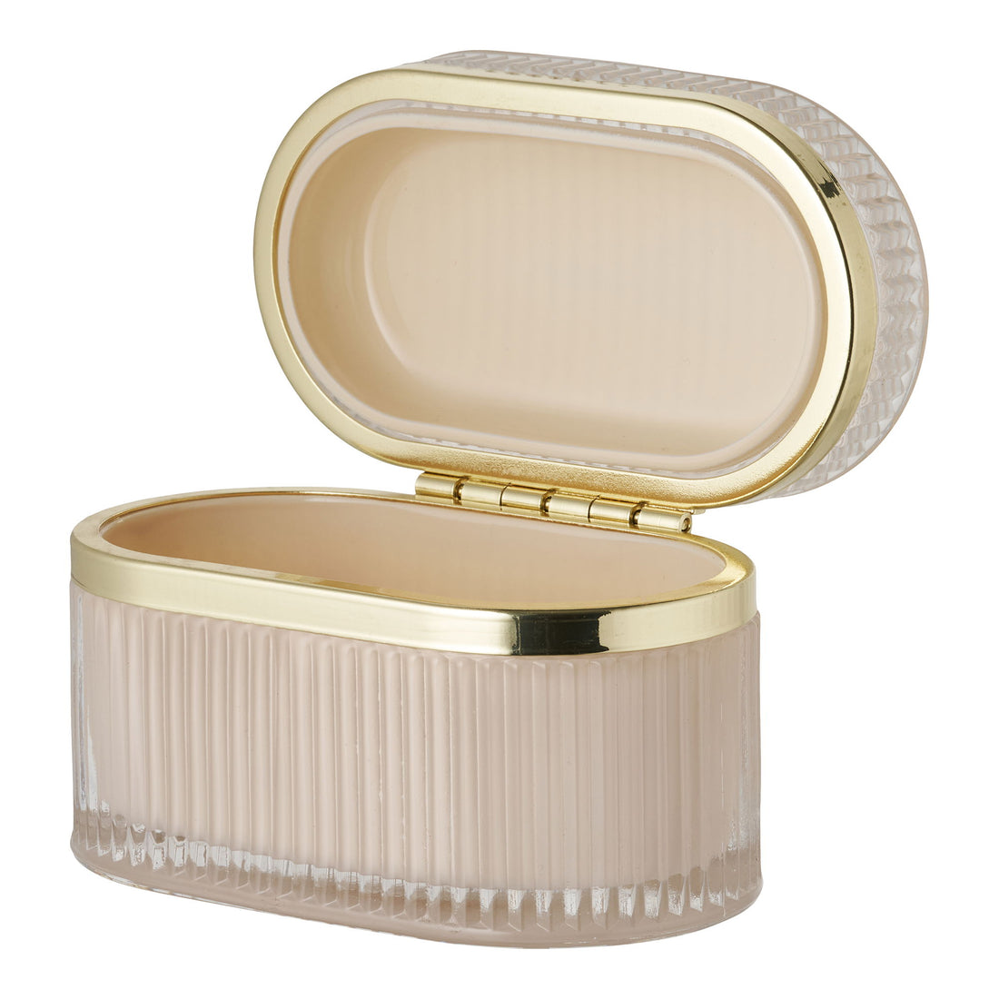 Love Glasæske - Glasæske, nude/messing 13,5x8x9 cm