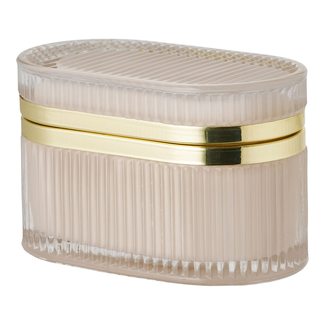 Love Glasæske - Glasæske, nude/messing 13,5x8x9 cm