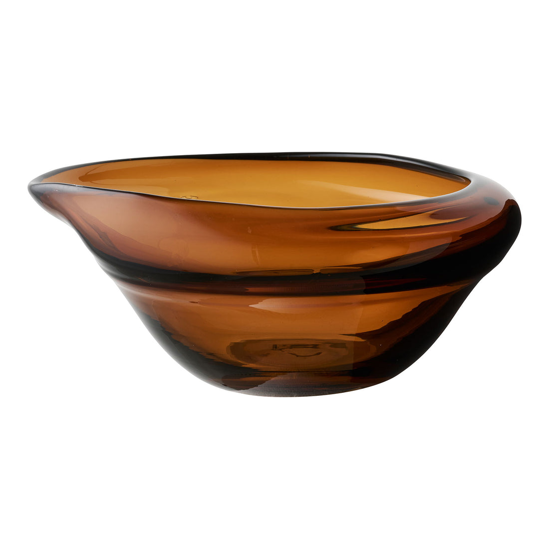 Skål - Skål, mundblæst glas, smoked brun 29x26x11 cm