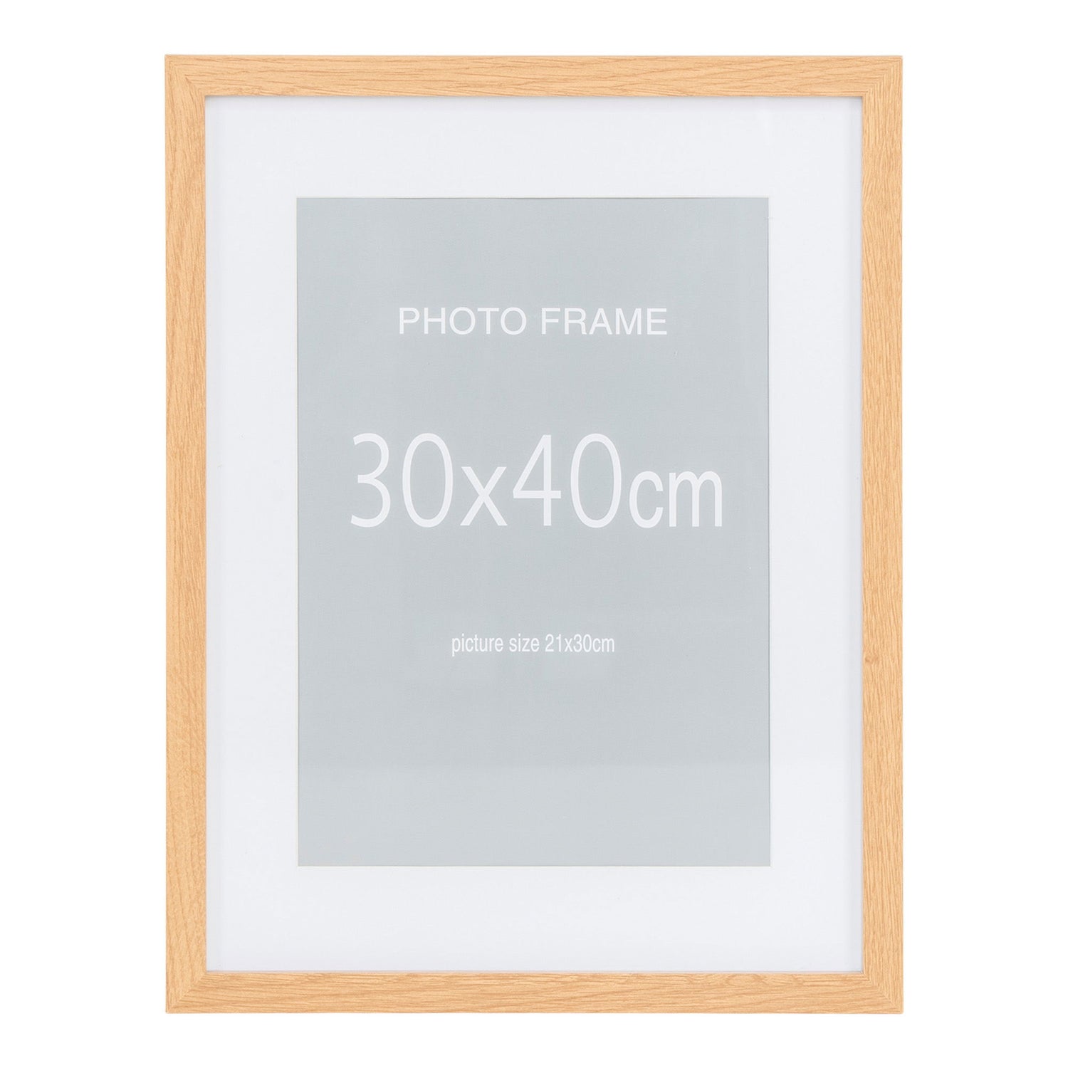 Ramme Display, 7 stk. sort og 8 stk. natur 30x40 cm
