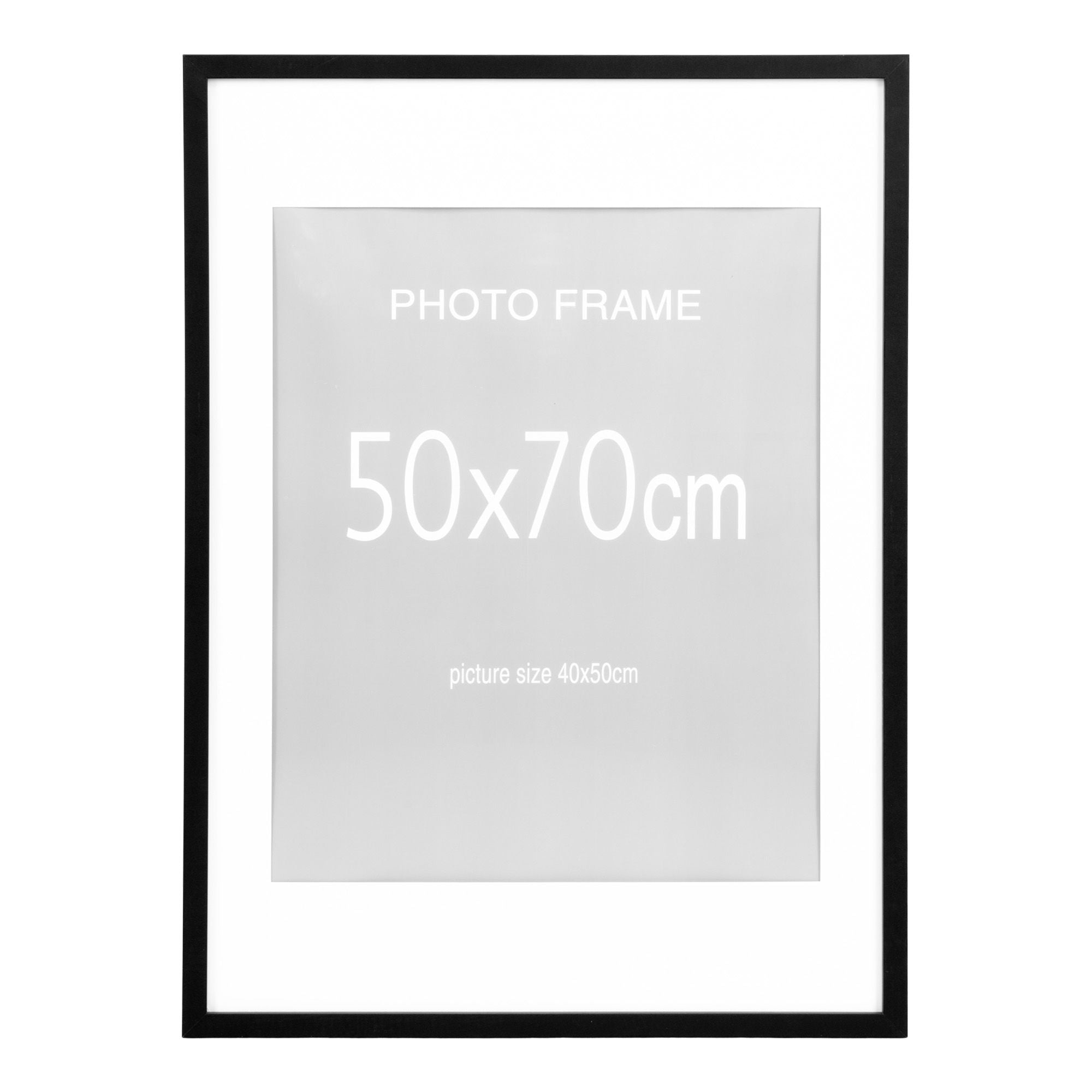 Ramme Display, 7 stk. sort og 8 stk. natur 50X70 cm
