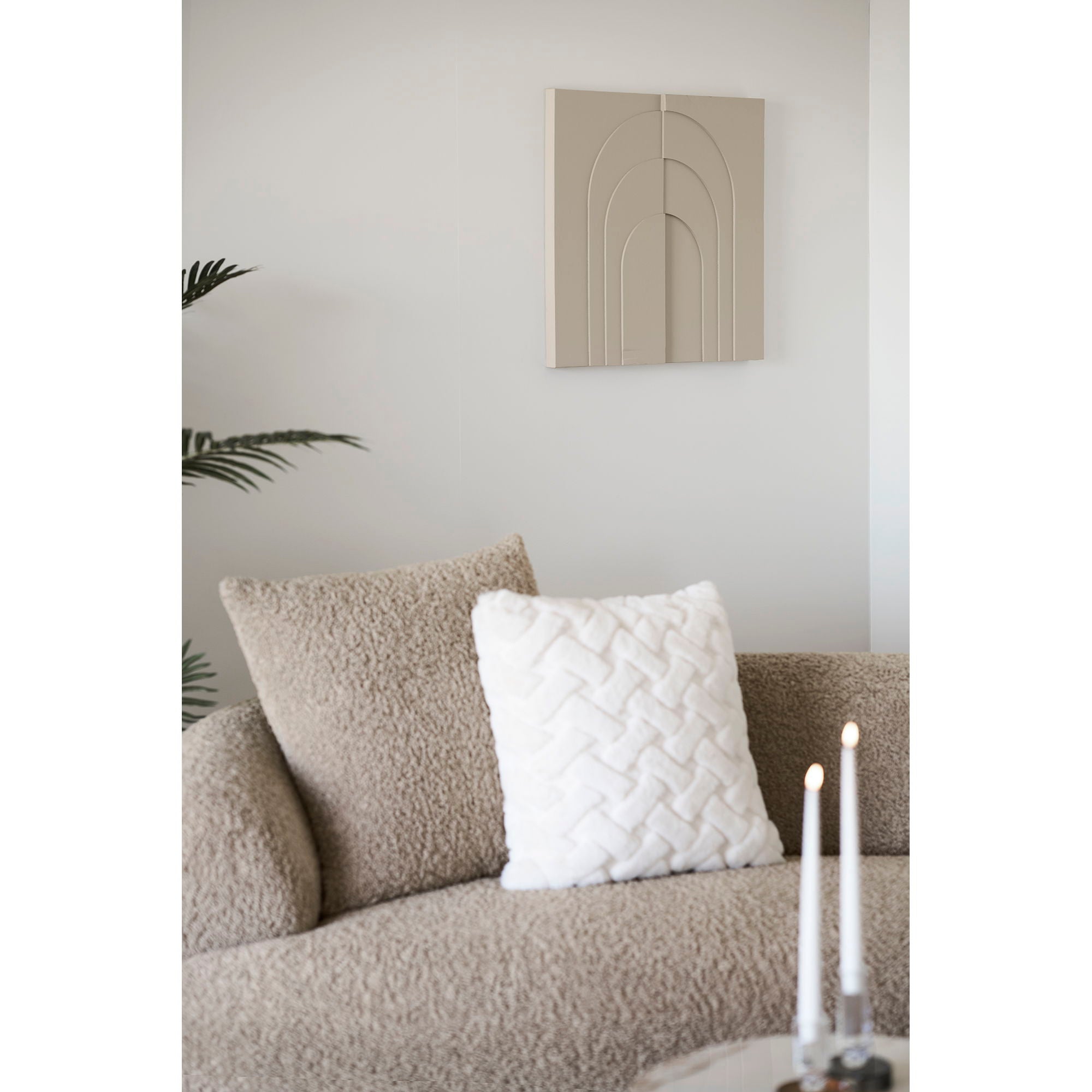 Ina Vægdekoration - Vægdekoration, beige 60x60 cm