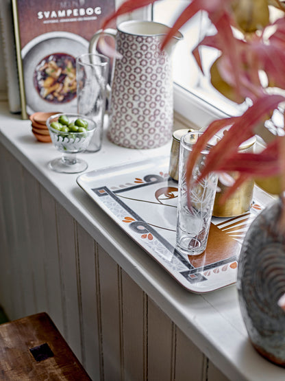 Bloomingville Rudaur Serveringsfad, Blå, Stentøj