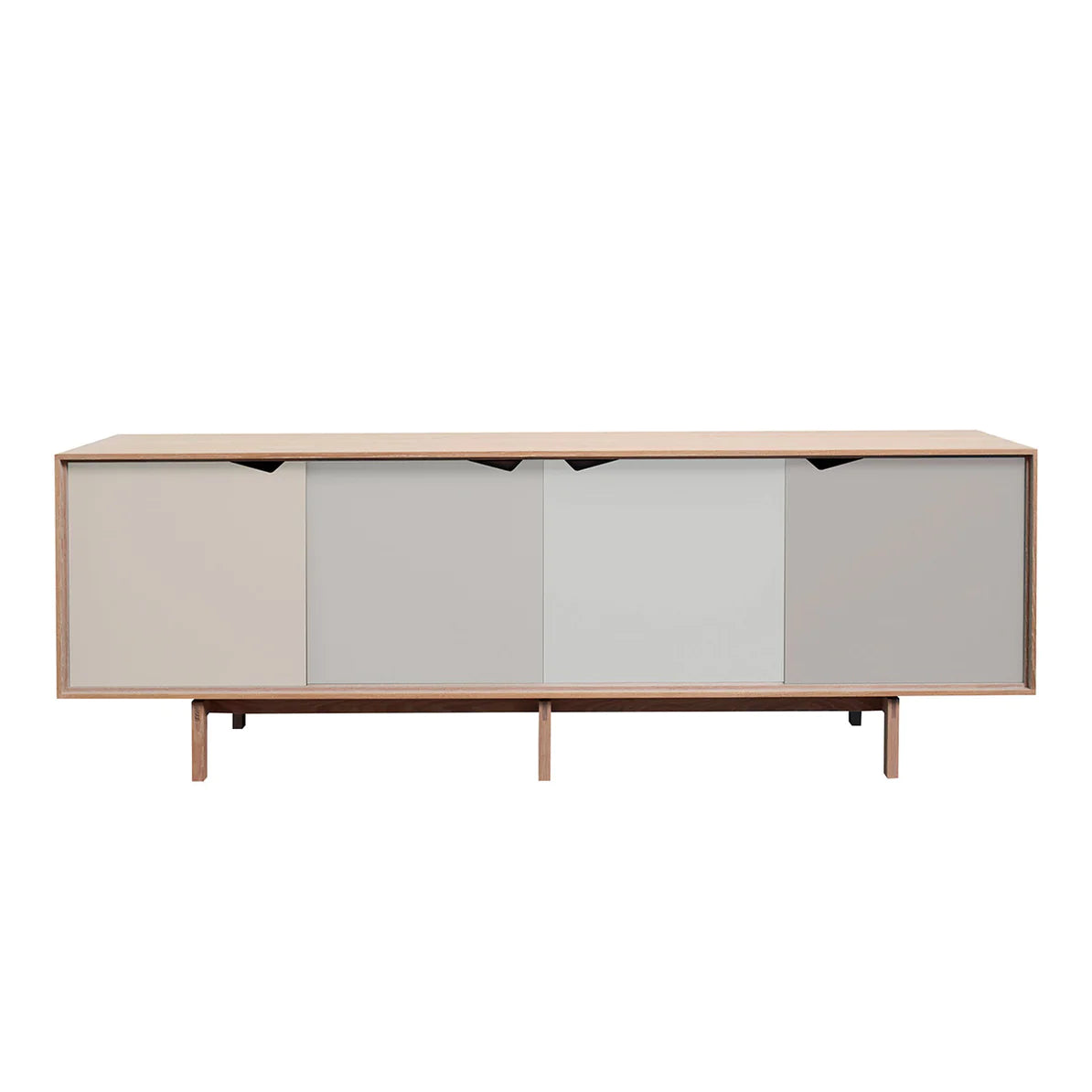 UDSTILLINGSMODEL - Andersen  Furniture - S1 sideboard - L200xD50xH68 cm - eg/sæbe med flerfarvede låger