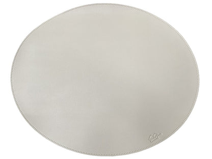 Oval dækkeserviet // Cream PU - SOFT