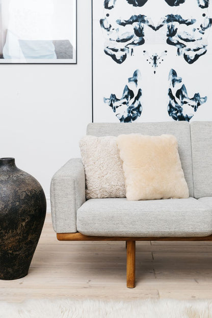 Lammeskindspude | Korthåret | New Zealand | Dobbeltsidet | 40x40 cm