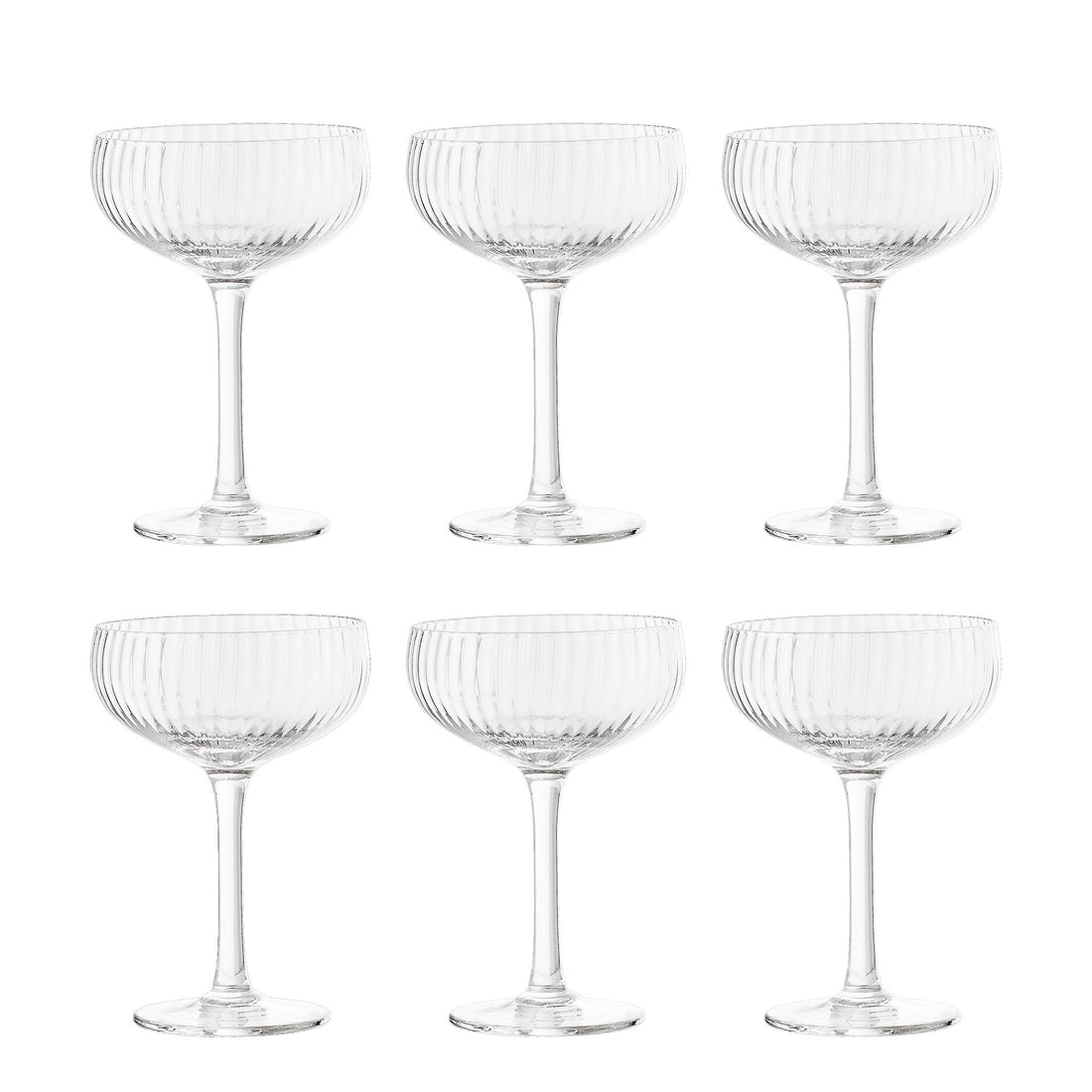 Bloomingville Astrid Champagne Glas, Multipak, Klar, Glas