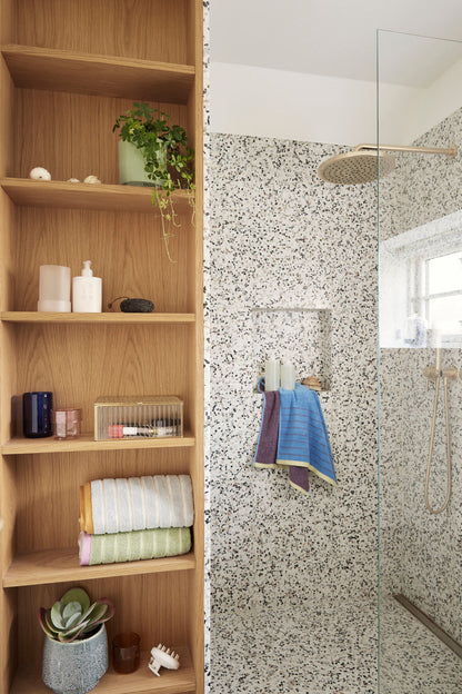 Hübsch Promenade Håndklæde Small Blå/Sand