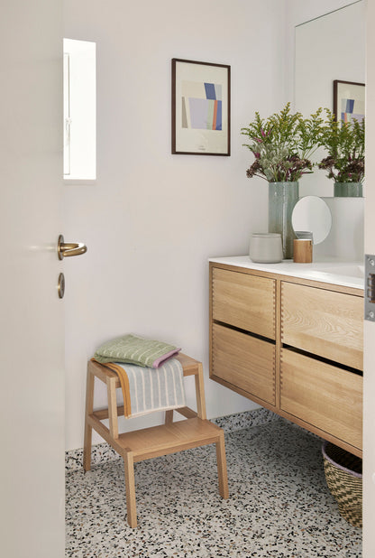 Hübsch Promenade Håndklæde Small Blå/Sand