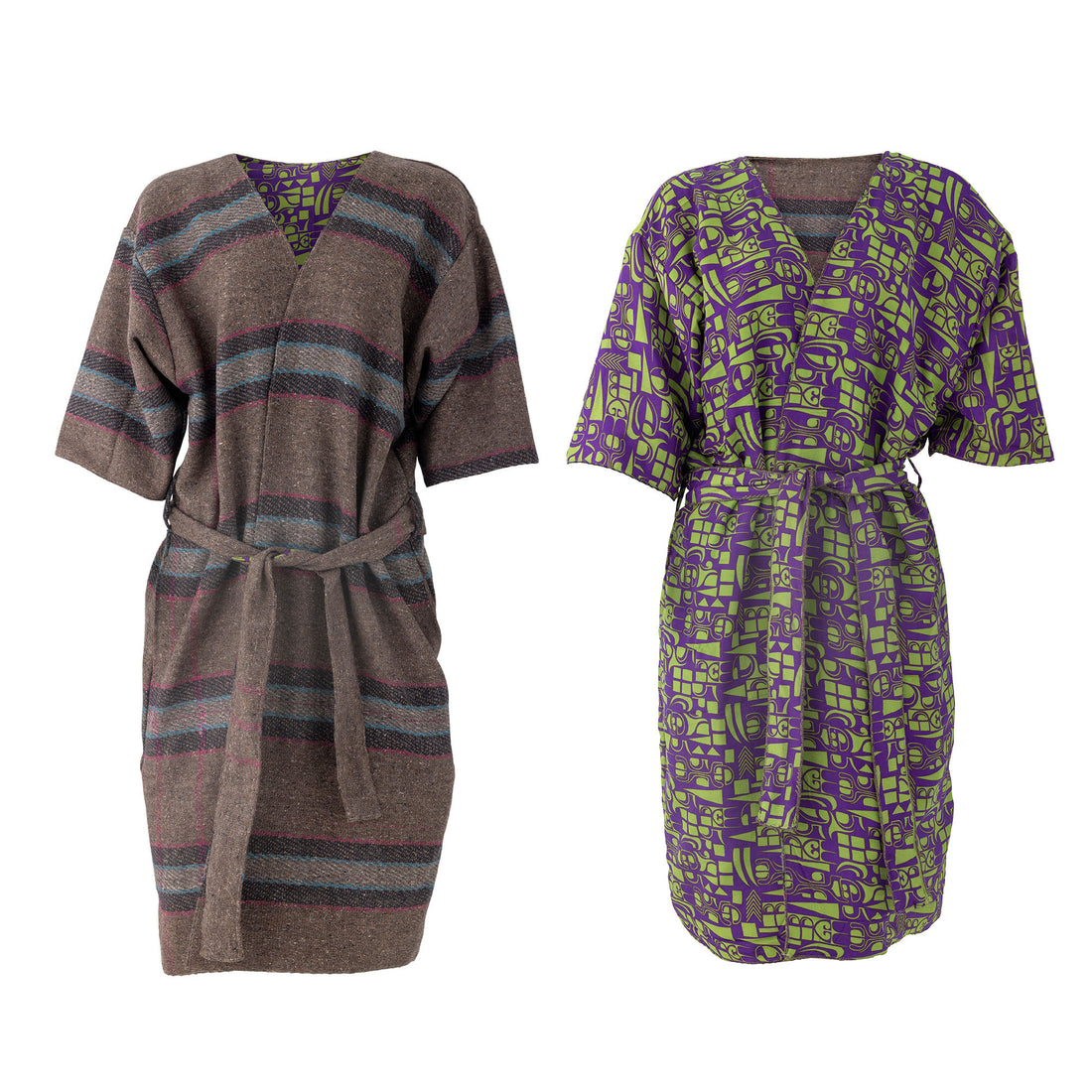 Creative Collection Rieti Kimono, Grå, Upcycled