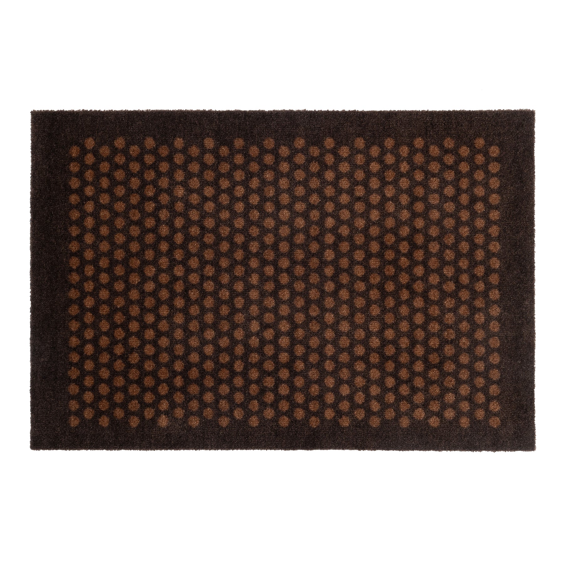 NYHED - TÆPPE/MÅTTE 60 x 90 CM - DOT/COGNAC-DARK BROWN