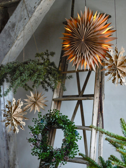 Bloomingville Elijas Stjerne m/lys, Brun, FSC® Mix, Papir