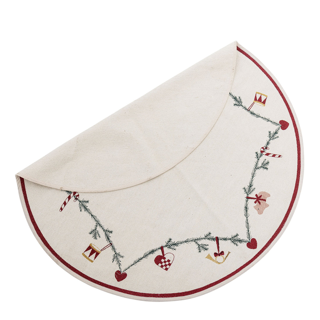 Bloomingville Yule Juletræstæppe, Rød, Bomuld