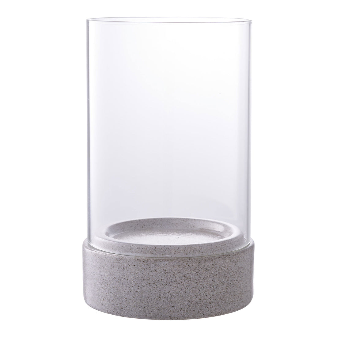 Hurricane lysestage, keramik/glas, grå&lt;br&gt;16x25,5 cm