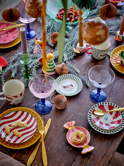 Bloomingville Brant Lysestage, Grøn, Glas