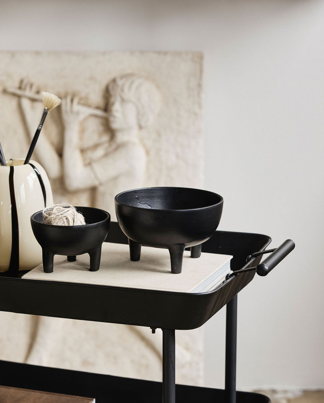 LAMU skål til opbevaring - ø13 cm - sort