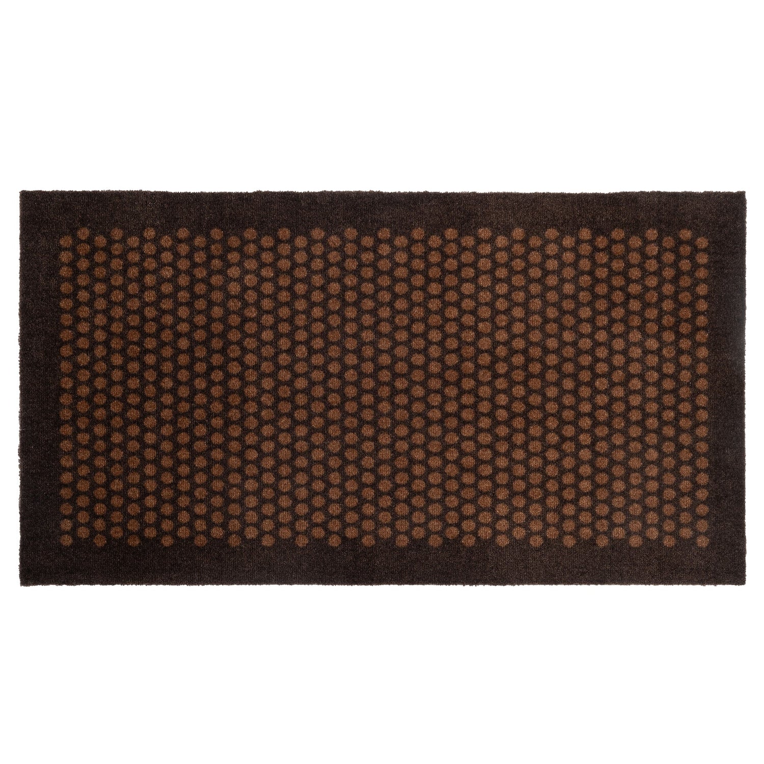 NYHED - TÆPPE/MÅTTE 67 x 120 CM - DOT/COGNAC-DARK BROWN