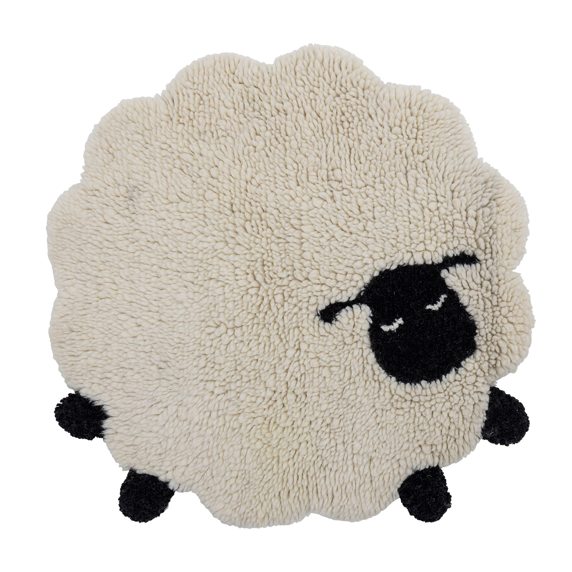 Bloomingville MINI Dolly Tæppe, Hvid, Uld