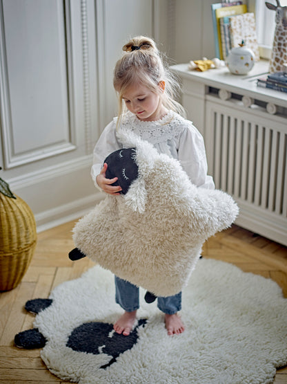 Bloomingville MINI Dolly Tæppe, Hvid, Uld