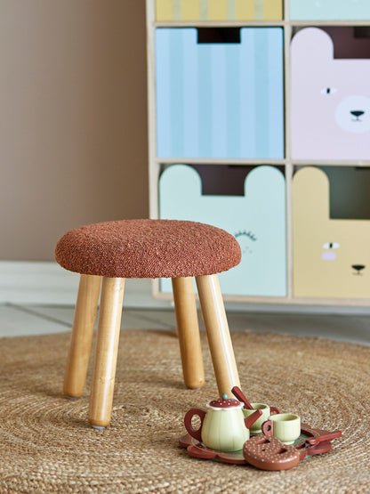 Bloomingville MINI Aksel Taburet, Brun, Polyester