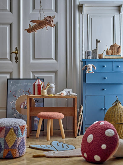 Bloomingville MINI Aksel Taburet, Brun, Polyester