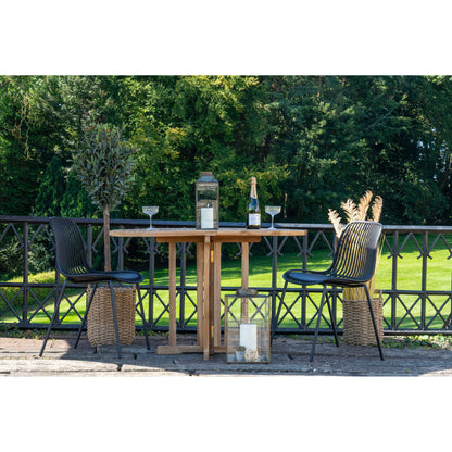 Havestol, polypropylen, stabelbar, sort