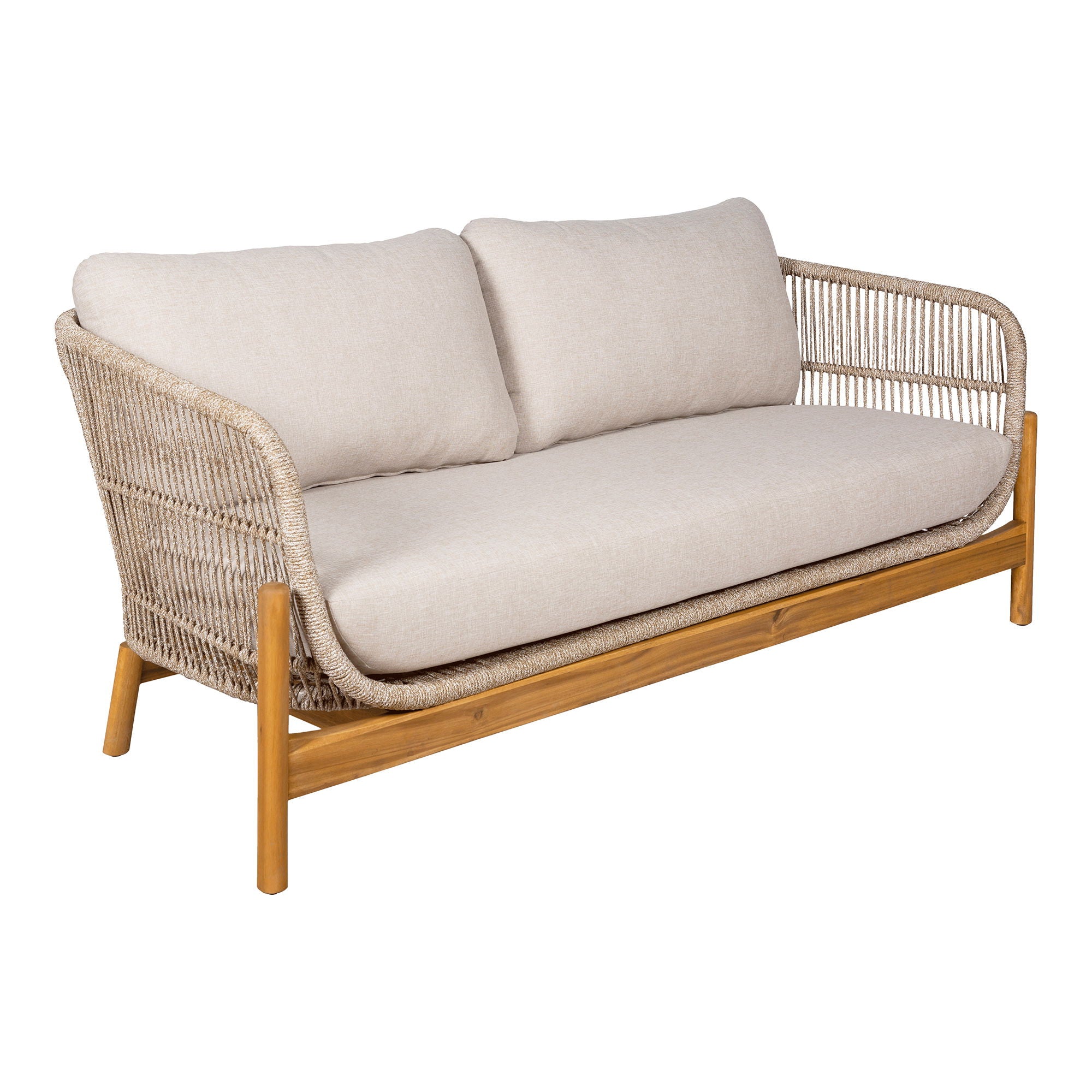 Loungesofa, acacie, beige, inkl. hynde