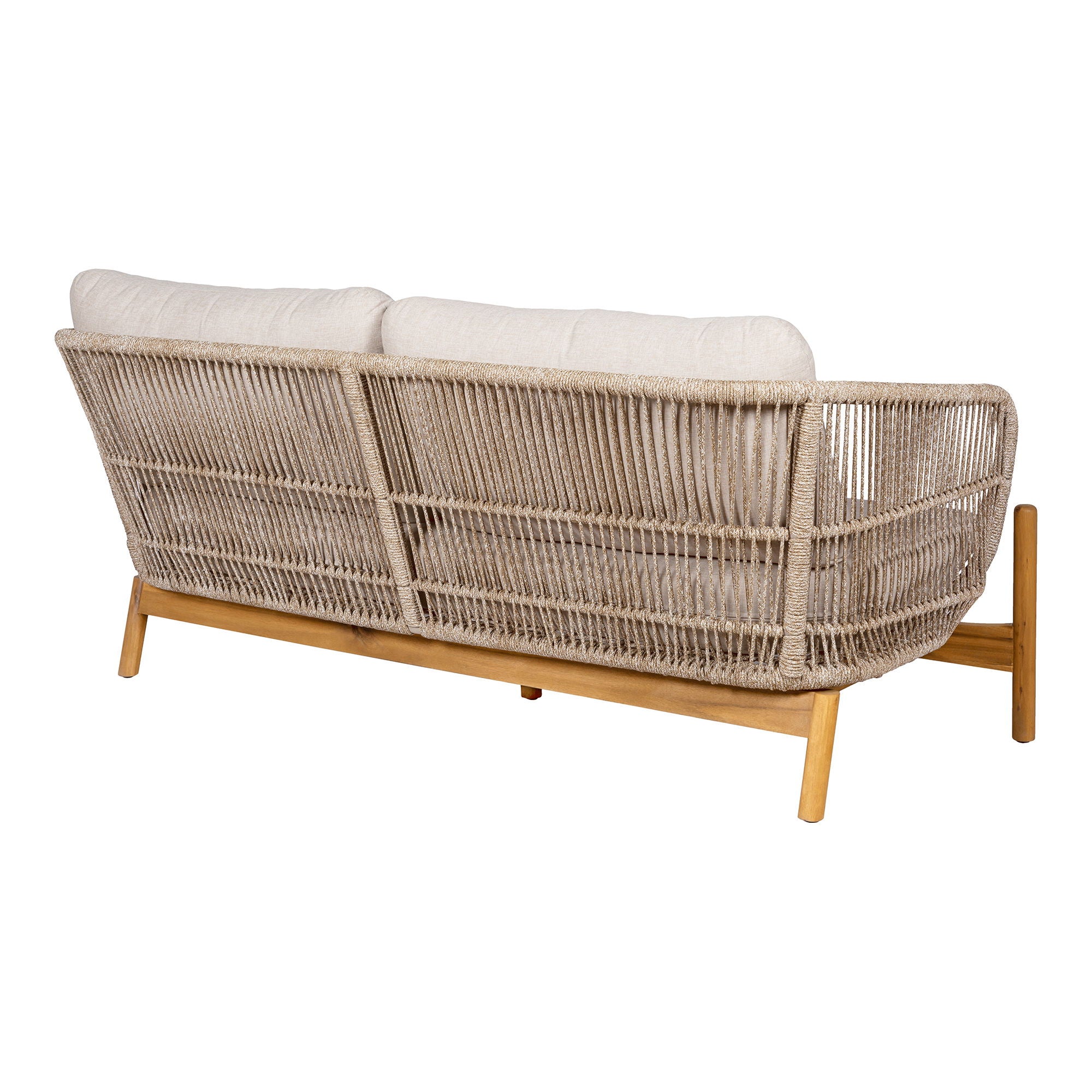 Loungesofa, acacie, beige, inkl. hynde