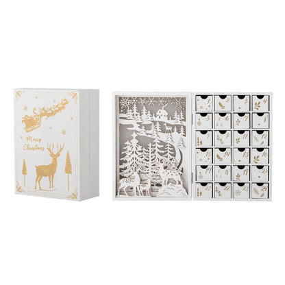 Bloomingville Elimar Kalender m/lys, Hvid, Krydsfiner