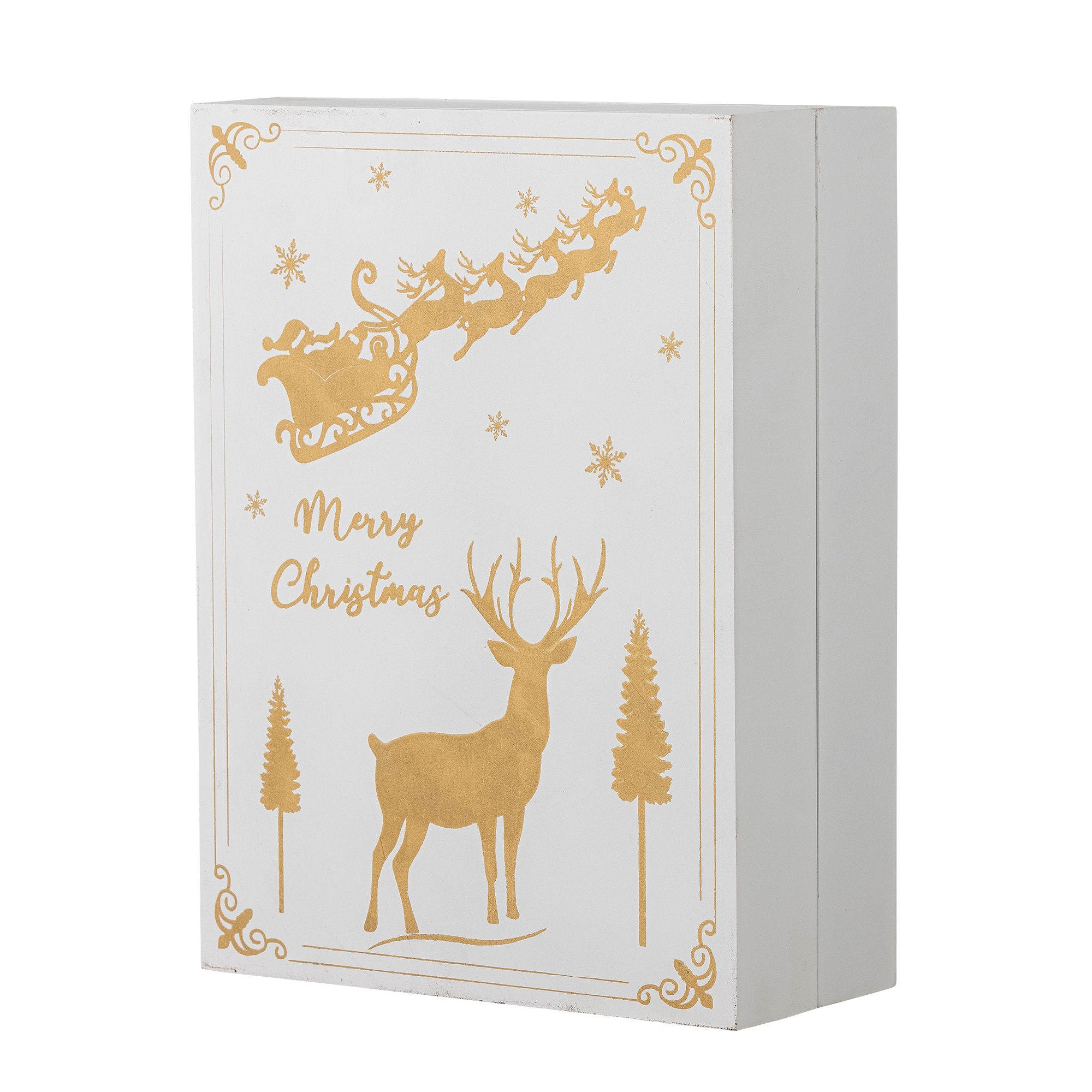 Bloomingville Elimar Kalender m/lys, Hvid, Krydsfiner
