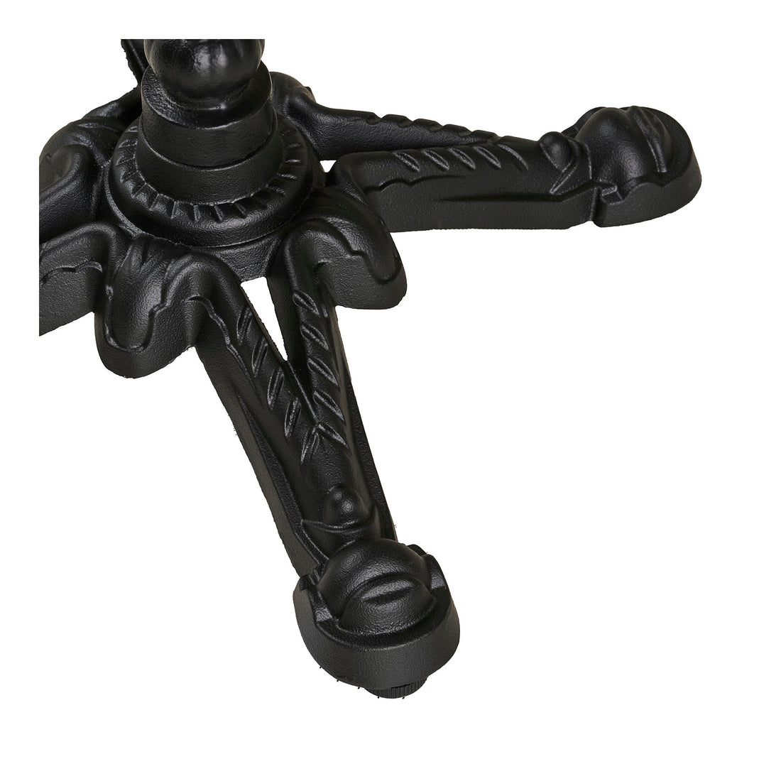 Cafébord - Cafébord, marmor look bordplade, mørkegrå, sorte ben, aluminium 60x60x73 cm