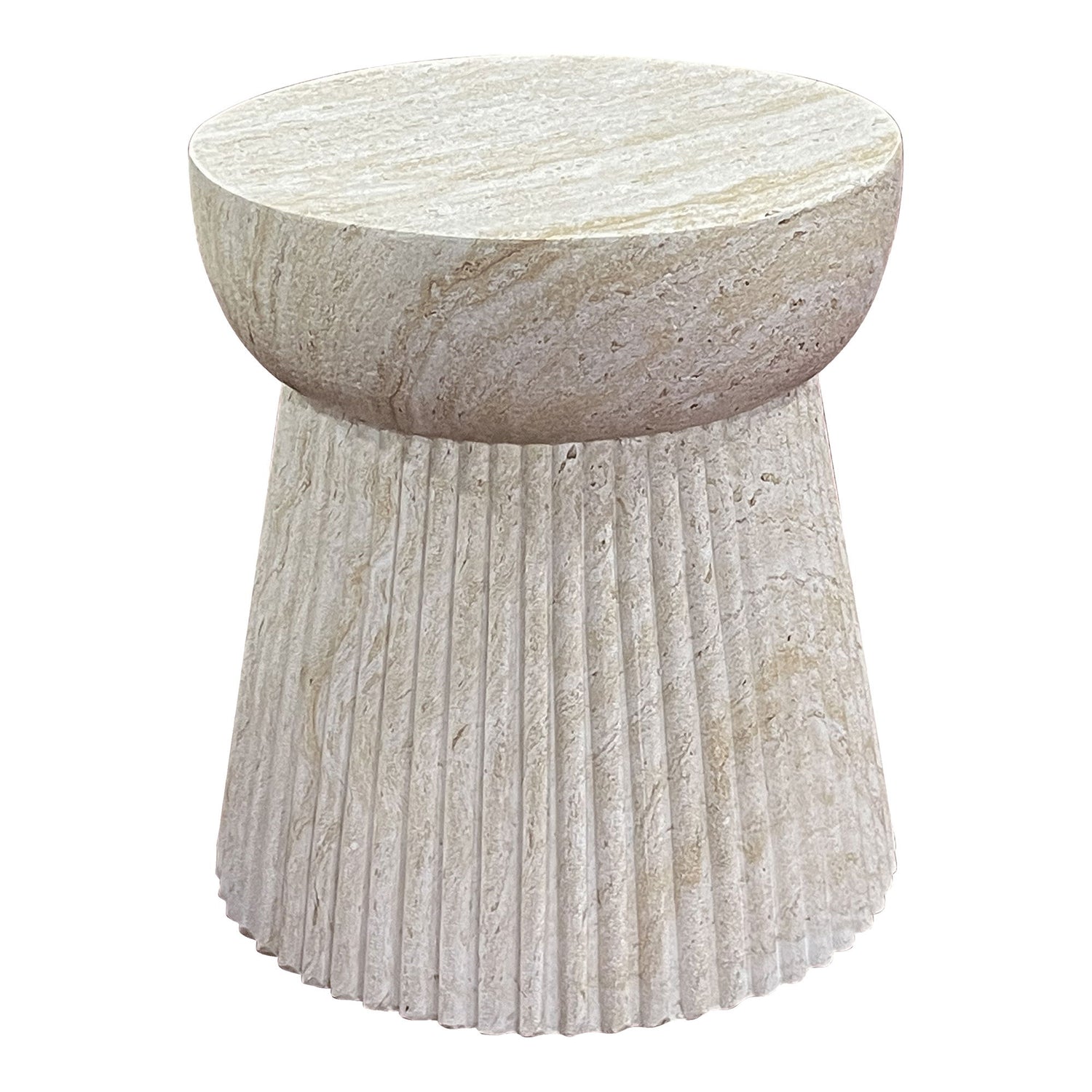 Sidebord, fiberclay, natur&lt;br&gt;ø47,5x41 cm