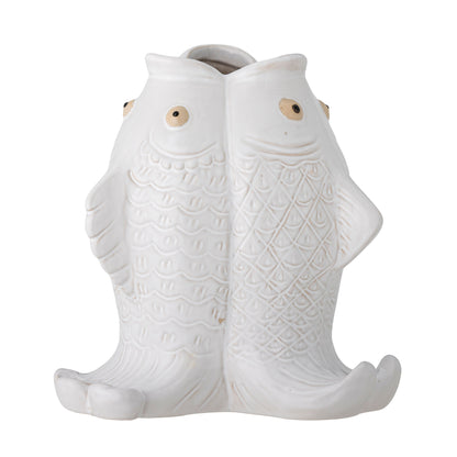 Creative Collection Fili Vase, Hvid, Stentøj