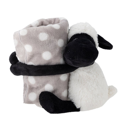 Bloomingville MINI Dolly Bamse med Tæppe, Hvid, Polyester