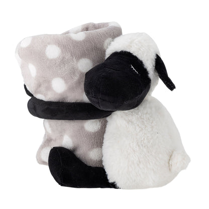 Bloomingville MINI Dolly Bamse med Tæppe, Hvid, Polyester